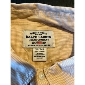 Ralph Lauren Jeans Company Mens XL/EXG Plaid Button Down Long‎ Sleeve Shirt